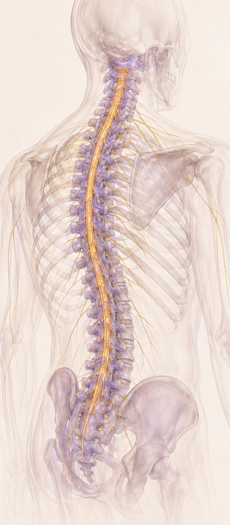 Anatomical spine illustration